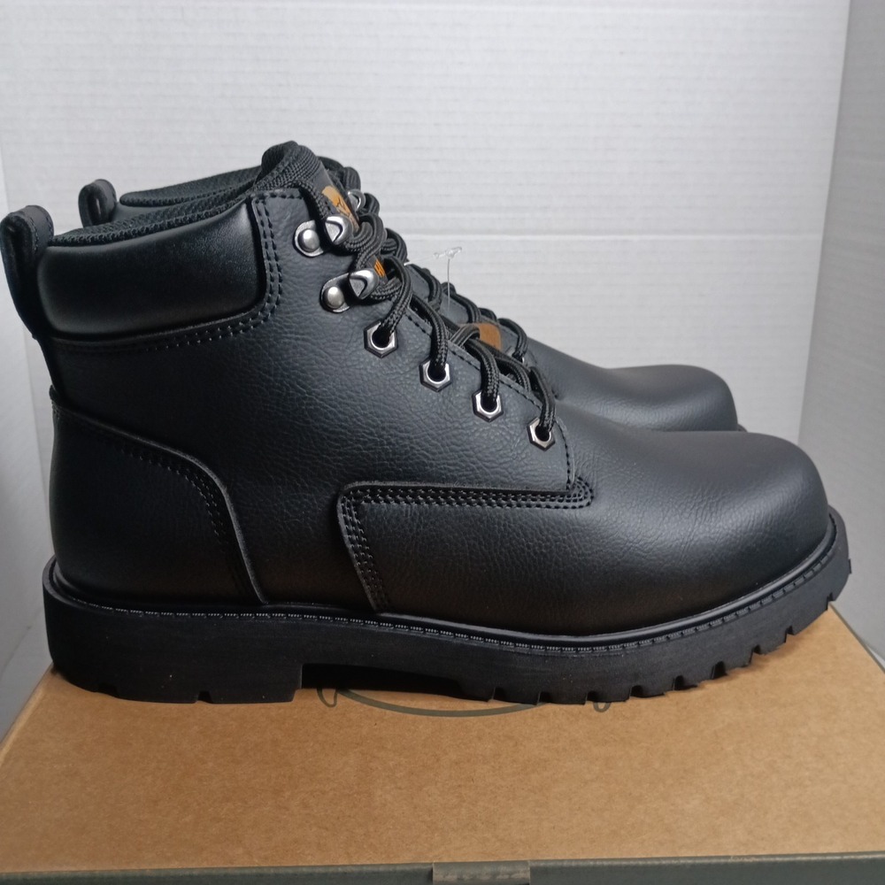 Brahma Men's Mass Soft Toe Work Boots Size 8 Black Oil & Slip Resistant Sole